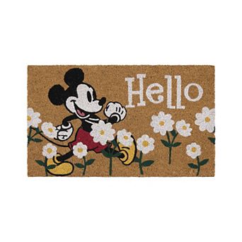 Disney's Mickey Mouse Floral Coir Indoor / Outdoor Door Mat