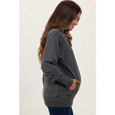 Maternity Vintage Wash French Terry Pullover