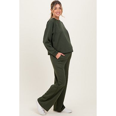 Maternity Crewneck Pullover Pant Set