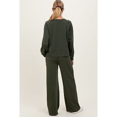 Maternity Crewneck Pullover Pant Set