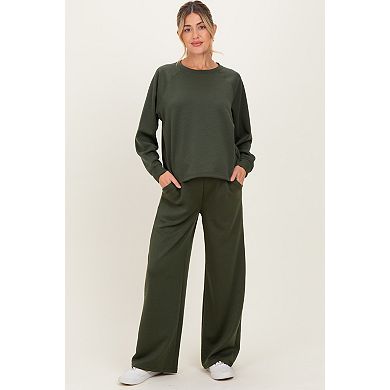 Maternity Crewneck Pullover Pant Set