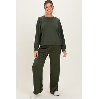 Maternity Crewneck Pullover Pant Set