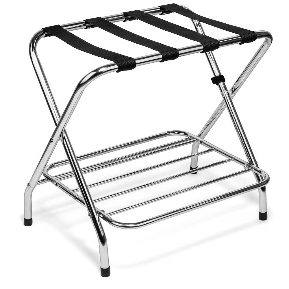 US TECH Luggage Rack-Double Tier, Pack of 1, Fully Asssembled