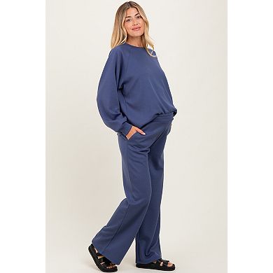 Maternity Crewneck Pullover Pant Set