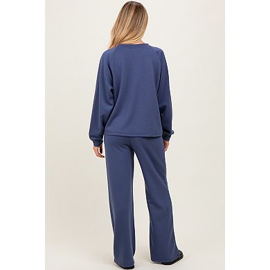 Maternity Crewneck Pullover Pant Set