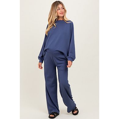 Maternity Crewneck Pullover Pant Set