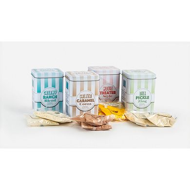 Wabash Valley Farms Flavor Tin Collection Popcorn Seasoning Set of 4 Packets