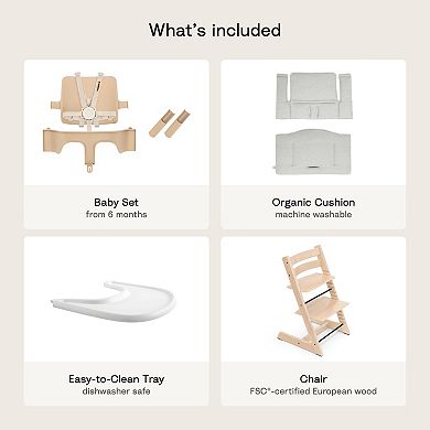 Stokke® Tripp Trapp® High Chair with Cushion & Tray