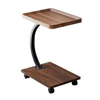 Small Mobile Standing Desk,Height Adjustable Til-table Desk C Shaped Portable Rolling Desk for Couch
