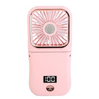 5-in-1 Folding Mini Fan, Rechargeable Neck & Handheld Fan with 3 Speeds