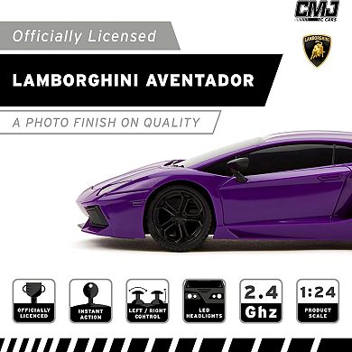 CMJ RC Cars Lamborghini LP700-4 1:24 Scale Remote Control Vehicle with LED Headlights