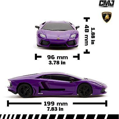 CMJ RC Cars Lamborghini LP700-4 1:24 Scale Remote Control Vehicle with LED Headlights