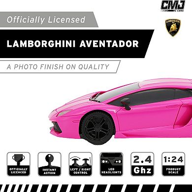 CMJ RC Cars Lamborghini LP700-4 1:24 Scale Remote Control Vehicle with LED Headlights