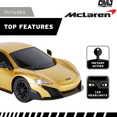 CMJ RC Cars McLaren 675LT 1:24 Scale Remote Control Vehicle with LED Headlights