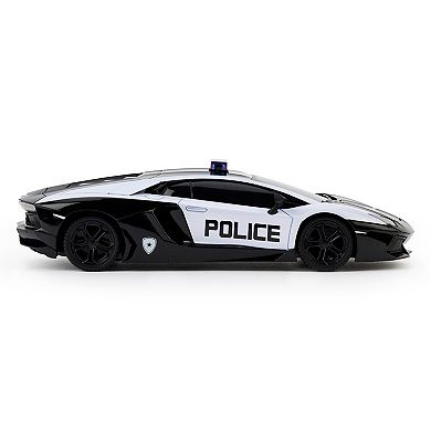 CMJ RC Cars Lamborghini Aventador Police Car Remote Control Vehicle 1:24 Scale