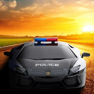 CMJ RC Cars Lamborghini Aventador Police Car Remote Control Vehicle 1:24 Scale