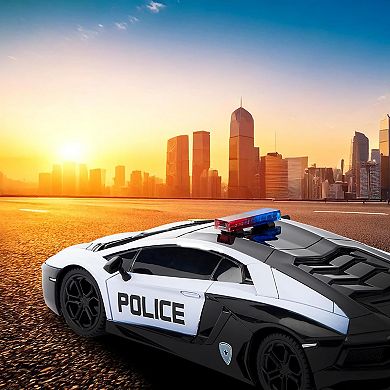 CMJ RC Cars Lamborghini Aventador Police Car Remote Control Vehicle 1:24 Scale