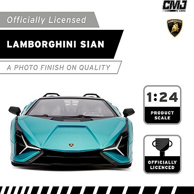 CMJ RC Cars Lamborghini Sián FKP 37 Remote Control Vehicle with LED Headlights
