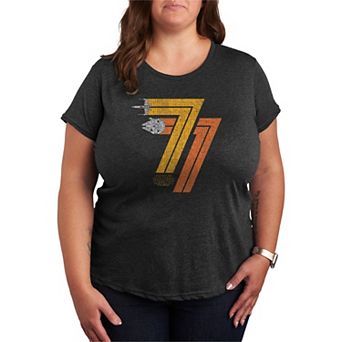 Plus Size Star Wars 77 Distressed Graphic Tee