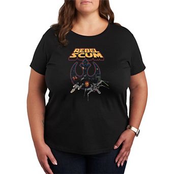 Plus Size Star Wars Rebel Scum Logo Graphic Tee
