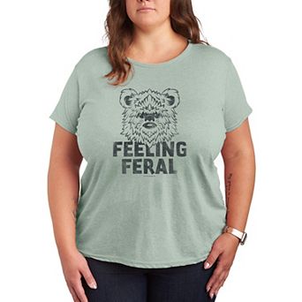Plus Size Star Wars Ewok Distressed Graphic Tee