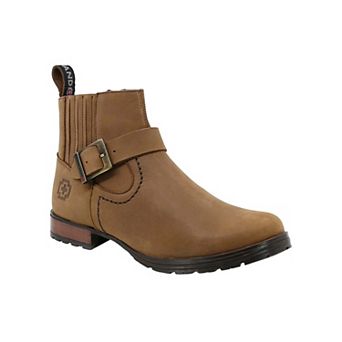 Casual Leather Booties By Swissbrand