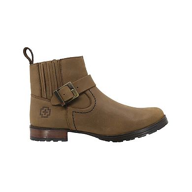 Casual Leather Booties By Swissbrand