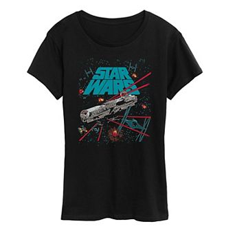 Women's Star Wars Ships Distressed Graphic Tee