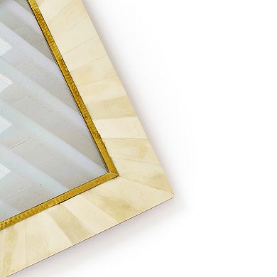 Mukhendu 5x7 Picture Frame - Bone, Brass Inlay