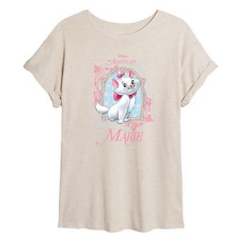 Juniors' Disney's The Aristocats Marie Oversized Tee