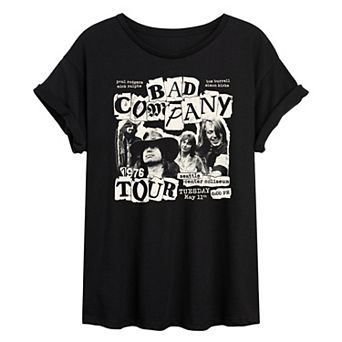 Juniors' Bad Company 1976 Tour Oversized Tee