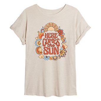Juniors' The Beatles Here Comes The Sun Oversized Tee