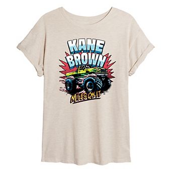 Juniors' Kane Brown Miles On It Oversized Tee