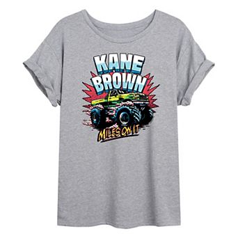 Juniors' Kane Brown Miles On It Oversized Tee