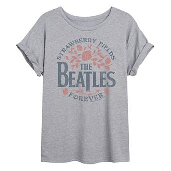 Juniors' The Beatles Strawberry Fields Forever Oversized Tee