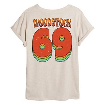 Juniors' Woodstock 69 Graphic Oversized Tee