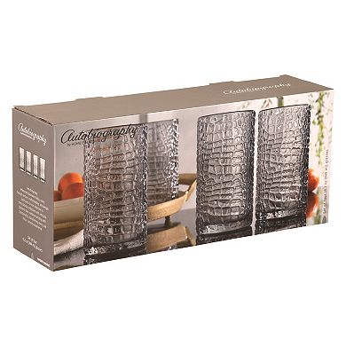 Home Essentials 4-Piece Autobiography Highball Glass Set