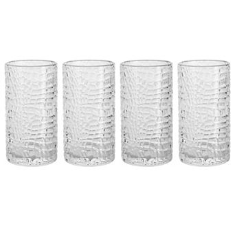 Home Essentials 4 pc Autobiography Highball Glass Set