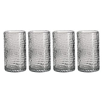 Home Essentials 4 pc Autobiography Highball Glass Set