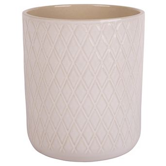 Home Essentials White Diamond Utensil Crock