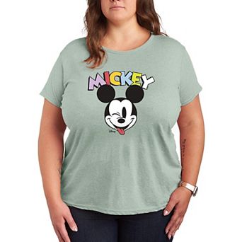Plus Size Disney's Mickey Mouse Wink Graphic Tee