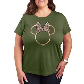 Plus Size Disney's Minnie Mouse Leopard Print Graphic Tee