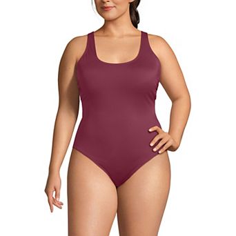 Plus Size Lands' End Tugless X-Back One-Piece Swimsuit