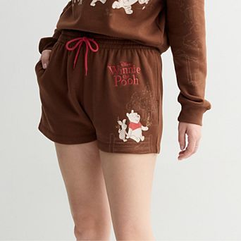 Juniors' Disney’s Winnie the Pooh Graphic Pull-On Shorts
