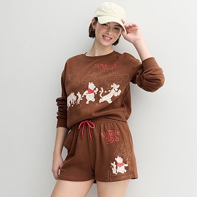 Juniors' Disney’s Winnie the Pooh Graphic Pull-On Shorts