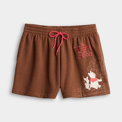 Juniors' Disney’s Winnie the Pooh Graphic Pull-On Shorts