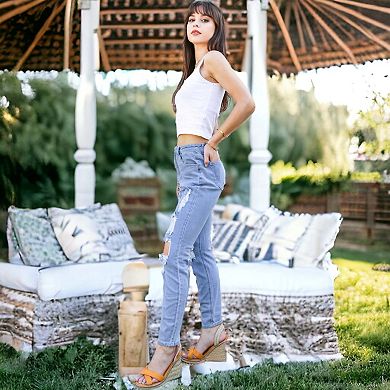 Women's Stretch Skinny Distressed Jeans