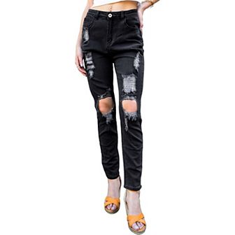 Women's Stretch Skinny Distressed Jeans