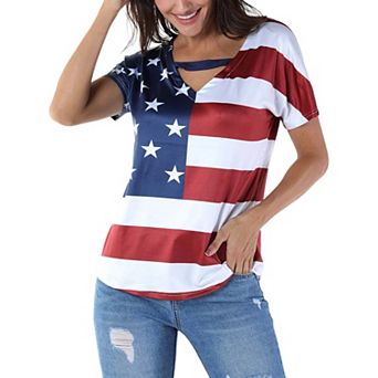 Women's All American Girl V Neck Top