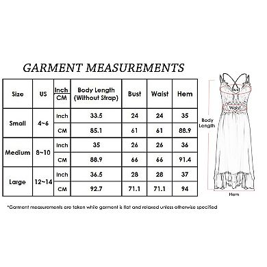 Women's Lace Ruffle Slip Dress